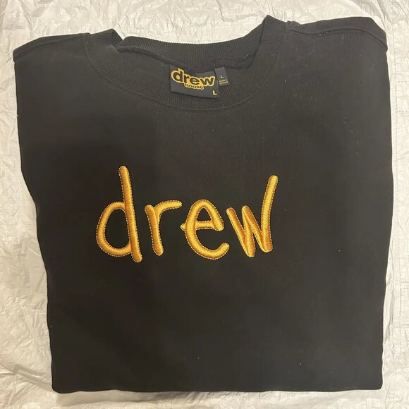 NWT Drew House Black Scribble Crewneck Sweatshirt,  Large - Picture 4 of 7
